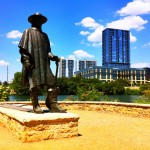 Steve Ray Vaughan Statue - Austin TX